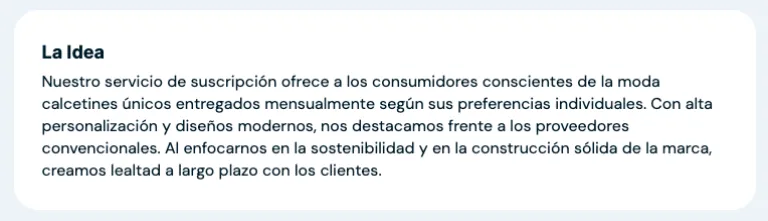 Aquí tienes un ejemplo de Socktastic, una idea demo de Foundor.ai